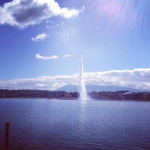 A 10h15 avec le Jet d'eau!